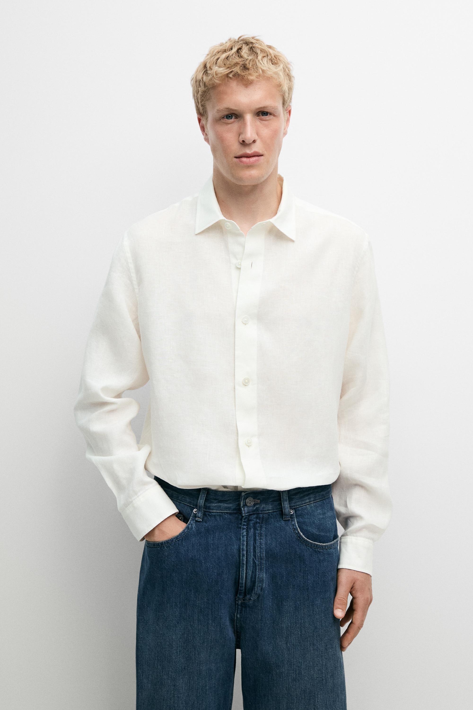 100% linen regular fit shirt